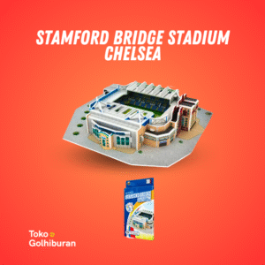 Miniatur Stadion Stamford Bridge Chelsea Puzzle 3D Kecil