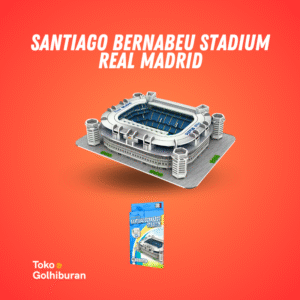 Miniatur Stadion Santiago Bernabeu Real Madrid Puzzle 3D Kecil