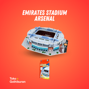 Miniatur Stadion Emirates Arsenal Puzzle 3D Kecil