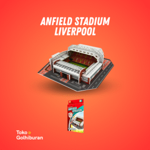 Miniatur Stadion Anfield Liverpool Puzzle 3D Kecil