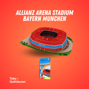 Miniatur Stadion Allianz Arena Bayern Munchen Puzzle 3D Kecil