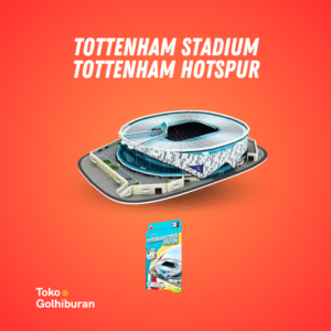Miniatur Stadion Tottenham Hotspur Stadium Spurs Puzzle 3D Kecil