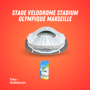 Miniatur Stadion Stade Velodrome Olympique Marseille Puzzle 3D Kecil