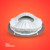 Miniatur Stadion Stade Velodrome Olympique Marseille Puzzle 3D Kecil - Gambar 2
