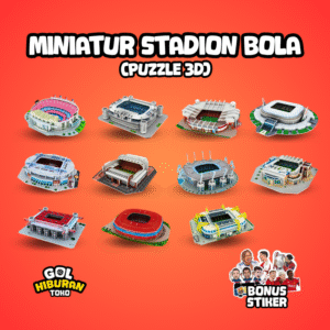 Miniatur Stadion Sepak Bola Puzzle 3D (Kecil)
